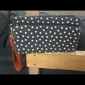 Wristlet. Navy cloth.